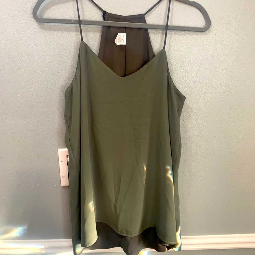 Olive and Dark Green Reversible Express TankTop